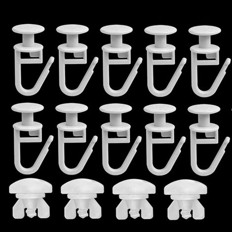 Accessoires pour rideaux : poulies nano, 50 poulies filetées, ensemble de 4 pièces (1/5)