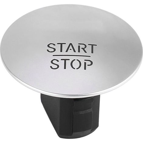 Interrupteur d'allumage du moteur, bouton de démarrage en plastique Anticorrosion argent parfait ajustement pour la mise à niveau (1/5)