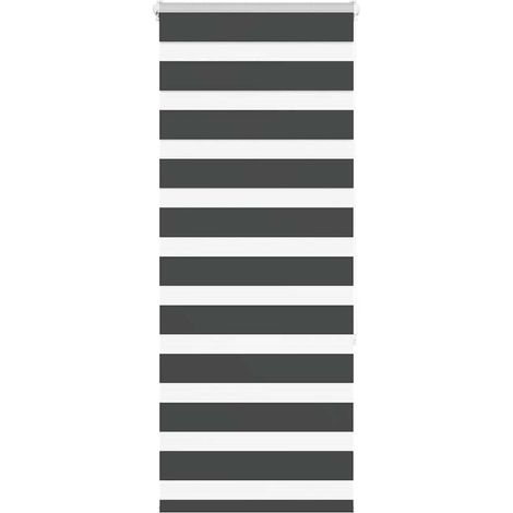 Doppelrollo Schwarz 60x150 cm Stoffbreite 55,9 cm Polyester