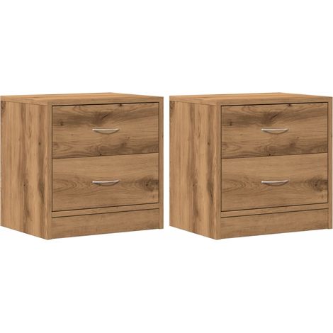 Maison Exclusive - Nachttische 2 Stk. Artisan-Eiche 40x30x40 cm H
