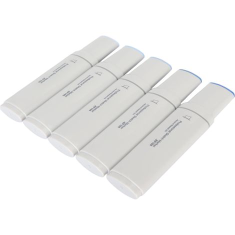 Lot de 5 marqueurs à pointe extra-large, à base d'alcool, rechargeables, de couleur bleue. (1/5)
