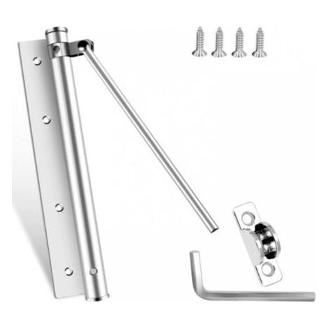 Pair Ferme Porte Automatique, Ferme Porte à Ressort, Ferme Porte en Acier Inoxydable, Réglable Ferme Porte à Ressort, Groom Fermeture Porte Acier Inoxydabl (1/5)