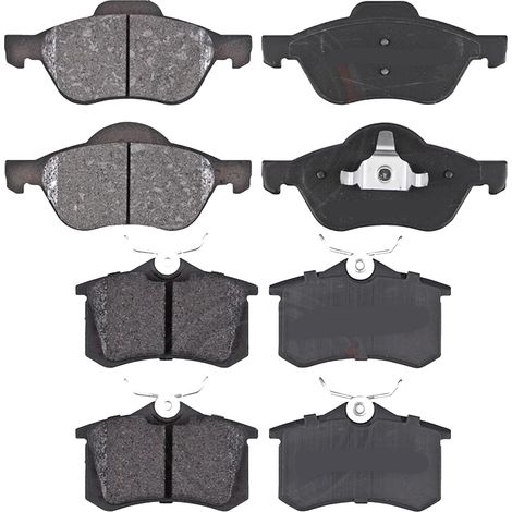 KIT PASTIGLIE FRENO ANTERIORI E POSTERIORI compatibile con RENAULT SCÉNIC II (JM0/1) / PASTIGLIE FRENANTI AUTO OEM P 68 034  P 68 040,P 68 024 / SOSTITUZIONE DIRETTA / BASSA POLVERE / SILENZIOSO