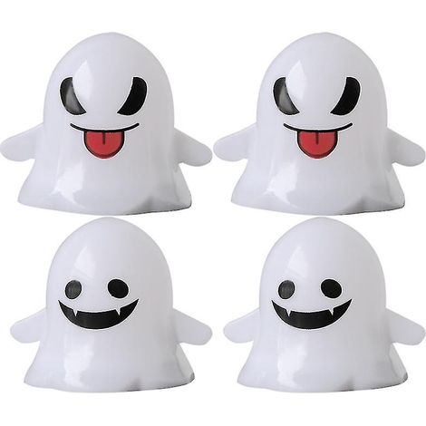 Lot de 4 lampes de nuit LED pour décorations d'Halloween