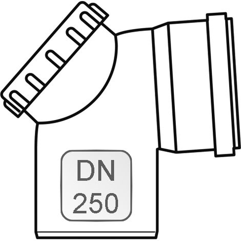 Revisionsbogen PP, DN250, 87 Grad - 48000012922 von Weishaupt