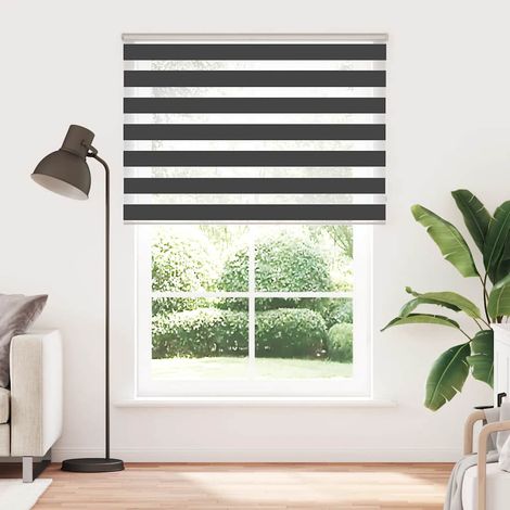 Maison Exclusive - Tenda a Rullo Zebra Nero Larghezza Tessuto 160,9 cm Poliestere