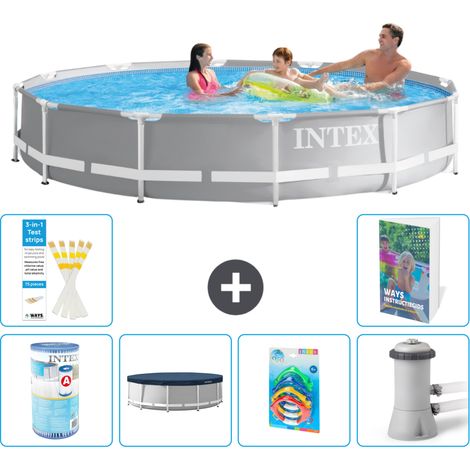 Prism Frame Pool Rund - 366x76 cm - 7-teilig S19