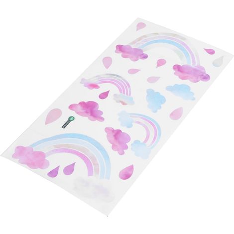 Regenwolken-Wandtattoo mit selbstklebendem Tropfenmuster, niedliche Wolke für die Kinderzimmerdekoration (1/5)