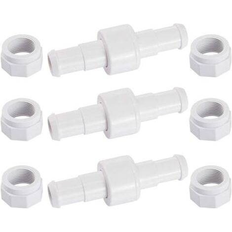 Set D20 con 3 connettori rotanti e 6 tappi terminali D15, compatibile con i robot pulitori per piscine Zodiac Polaris 180, 280 e 380. (1/5)