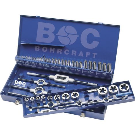 BOHRCRAFT Gewindeschneidsatz GW 20 DIN 352 HSS-G M3-M20 54-tlg. (1/2)