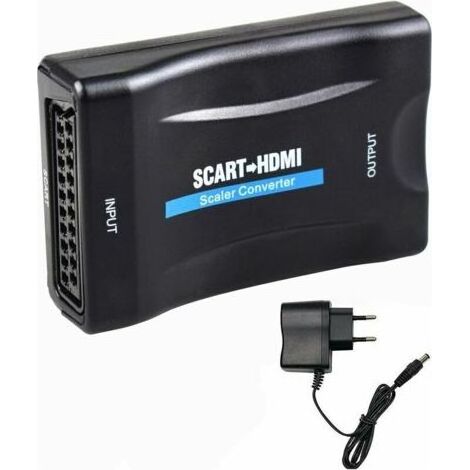 Adaptateur Peritel Hdmi, Convertisseur Peritel Vers Hdmi 1080p Hd Compatible Avec Ntsc Pal Pour Sky Hd Blu Ray Ps3 Tv Cr (1/5)