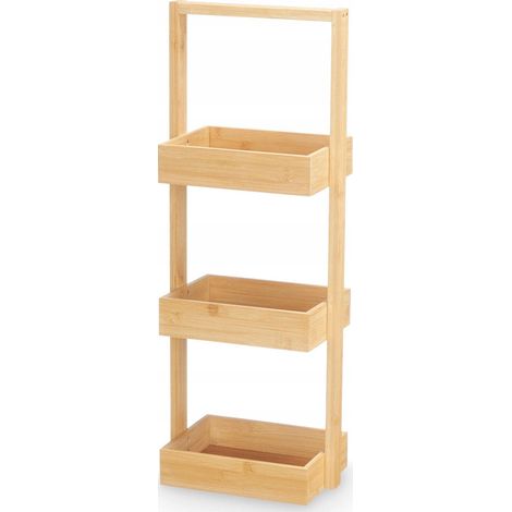 Kipit BAMY mueble de baño bambú 26 x 17 x 70 cm (1/3)