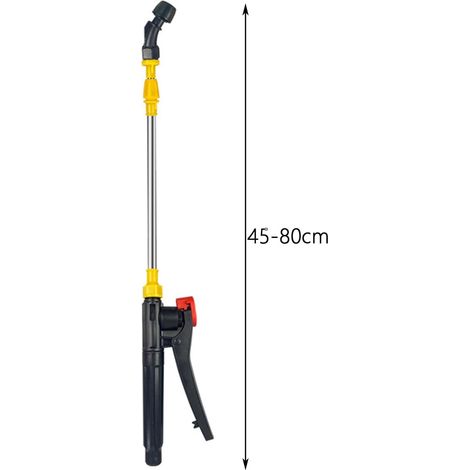 Lance et Buse de Pulvérisation Agriculture Téléscopique 45-80cm pour Pulvérisateurs, Accessoires pour Jardinage, Nettoyage, en Acier Inoxydable (1/2)