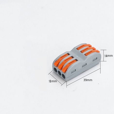 10 terminali di connessione elettrica rapida, mini connettore compatto con 3 ingressi e 3 uscite, sdoppiabile per i cavi (1/4)