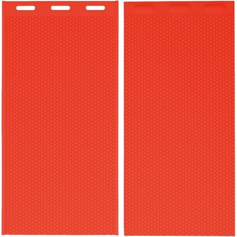 2 pièces 5.4mm Silicone cire d'abeille moule cire d'abeille fond de teint presse moule apiculture fournitures 44x28cm rouge (1/4)