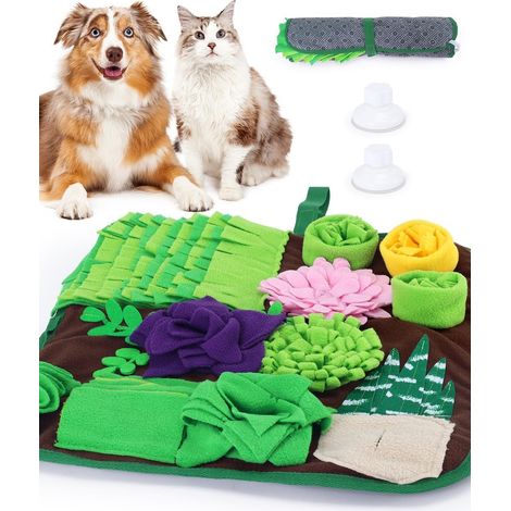 Snuffle Mat for Dogs and Cats Succulent Small Pets Treat Toy Dog Enrichment Toys Dog Puzzle Slow Eating Mat Foraging Mat for Rabbit Pig Stress Relief Puppy Birthday Gift for Pet (1/5)