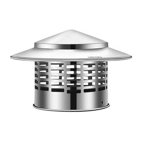 Chapeau de cheminée en acier inoxydable avec protection contre la pluie et chapeau de ventilation pour le haut des cheminées B (1/2)