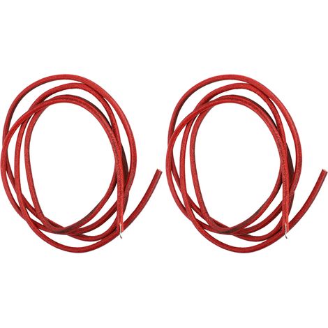 Ensemble de 2 courroies pour machine à coudre, en cuir de vachette, accessoires pour pédale à crochet épais pour usage domestique, rouge. (1/3)