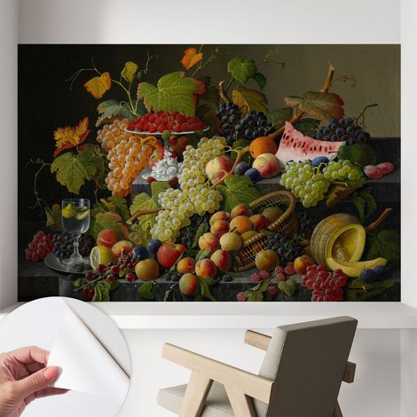 Fotomurale adesivo stickers - per camera da letto - per corridoio - decorazione casa moderna Composizione fruttata 104x70 cm (1/5)