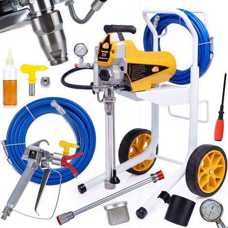 Unità di verniciatura a spruzzo Rosfix Tornado RT2 UltraSpray su carrello  1030W  22MPa  2L/min  Ugello 519  Tubo flessibile da 10 m (1/5)