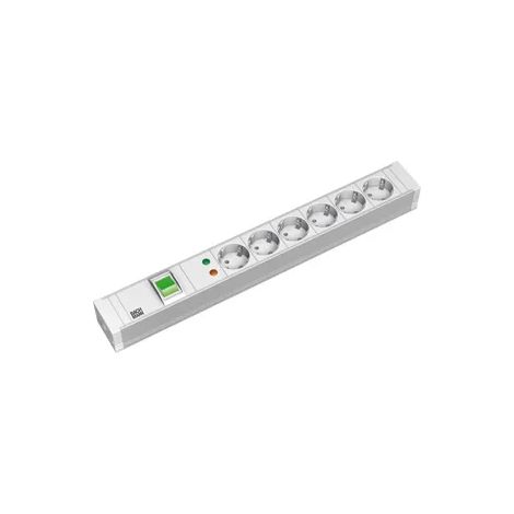 Bachmann 19Zoll Steckdosenleiste 6f PVC,1 Schalter,ÜSS 333.605 (1/2)