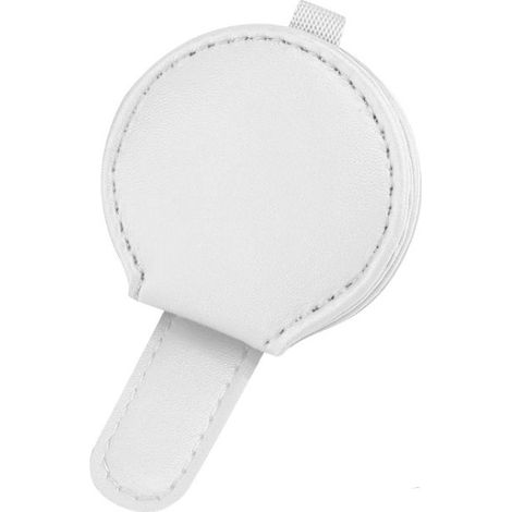 1 soporte de cuero para gafas de sol para parasol de coche, clip para gafas de sol para parasol de coche, apto para todo tipo de lentes (blanco) (1/3)