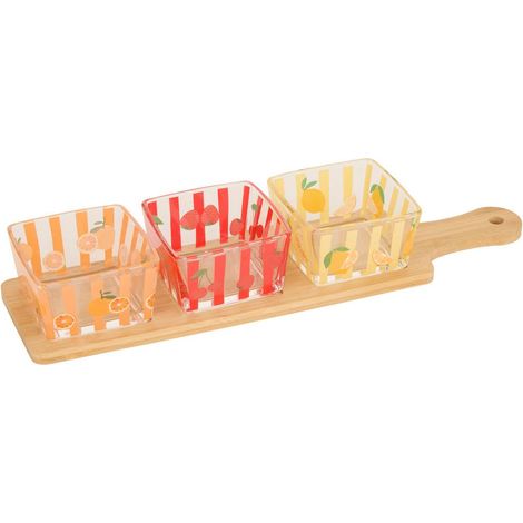 Set da aperitivo fruttato con vassoio e 3 ciotoline - Atmosphera créateur d'intérieur (1/5)