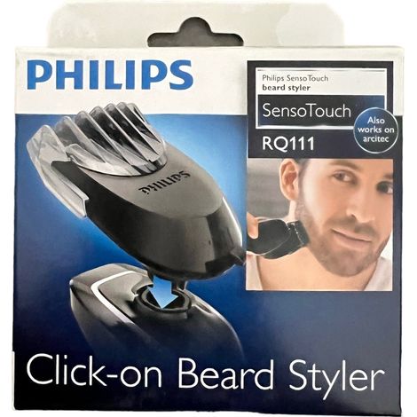 Philips Senso Touch RQ111, Smart Click Bartaufsatz, Bartschneider, Kammaufsatz
