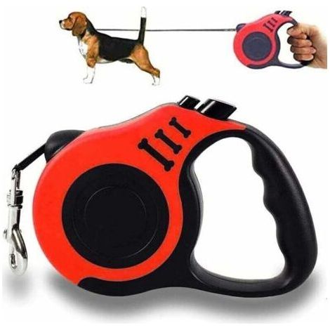 Einziehbare Hundeleine bis zu 5 m – ABS und Polyesterfaser – Ergonomisches Design – Für kleine und mittelgroße Hunde (1/4)