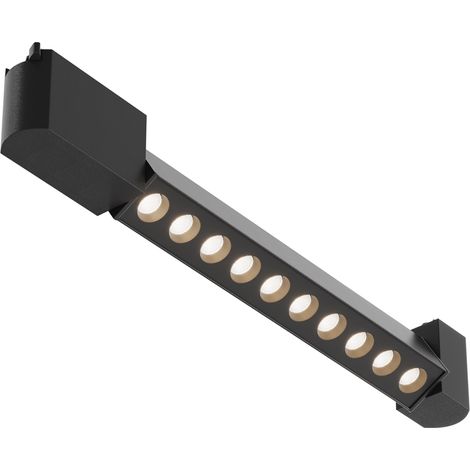 Spot rail 1 phase noir 38cm LED 10W 4000K réglable (1/5)