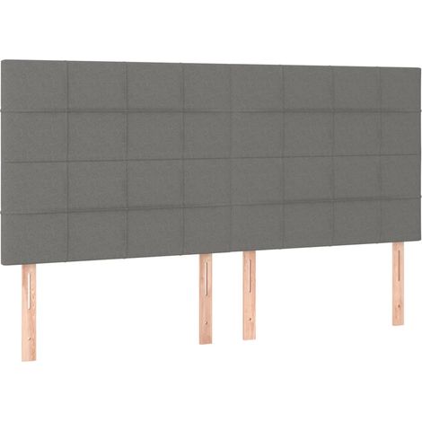 Maison Exclusive - Cabecero de cama gris oscuro 200x5x118/128 cm (1/5)