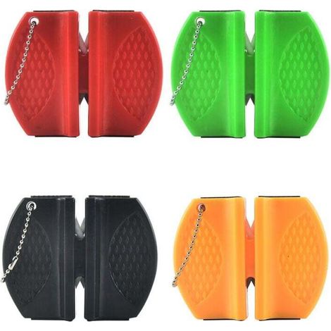 4-Piece Mini Ceramic Knife Sharpener Set, Portable Pocket-Sized Knife Sharpening Stone for Camping Use, Useful and Fashionable (1/5)