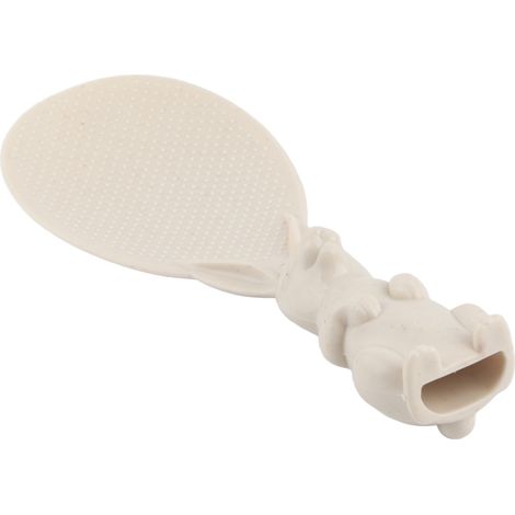 Niedlicher Hasen-Reislöffel mit Antihaftbeschichtung und 3D-Halterung für Reiskocher (Beige) (1/5)