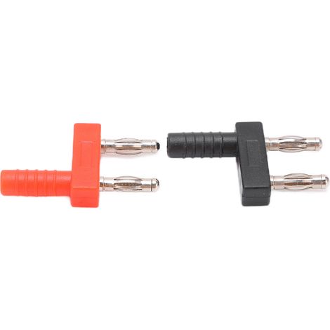 U36 4mm Doppelreihiger Bananenstecker, rotkupferfarben, vibrationsfest, langlebig, rot-schwarzer Kurzschlussstecker (1/5)