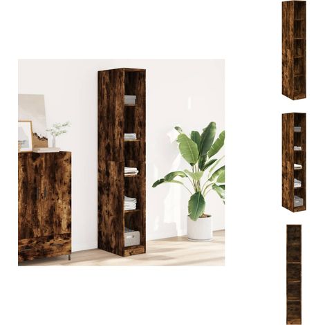 Kleiderschrank Räuchereiche 30x50x200 cm Holzwerkstoff - Kleiderschrank - Kleiderschränke - Schrank - Kleidung Organizer (1/5)