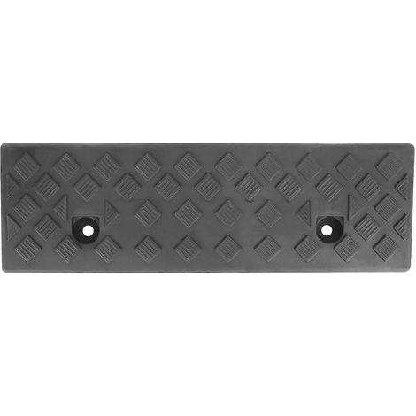 Rampe d'accès en plastique pour garage/moto, tapis de seuil, rampe d'accès intérieure-47x14.7cm-Black (1/4)