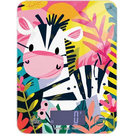 Animal mignon avec fleur dans la jungle Balance alimentaire étanche (1/5)
