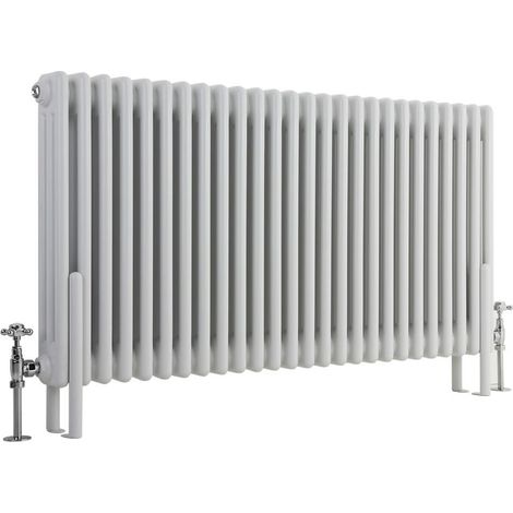 Hudson Reed Windsor - Radiateur Rétro Horizontal Blanc à Colonnes 2 x 28 - 1876 Watts - 60 x 119cm (1/5)