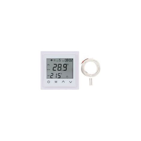 Thermostat tactile LED pour chauffage au sol – 16 A, 85–250 V AC, écran numérique, couleur blanc (1/5)