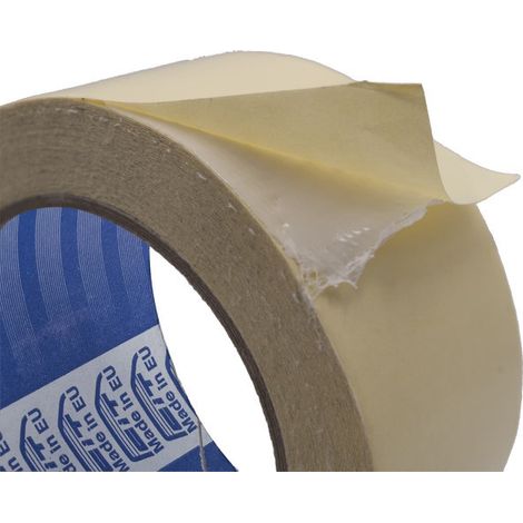 Nastro biadesivo neutro 230my rimovibile per moquette, tappeti e altri fissaggi 50mt Packaging - 100mm x 50mt