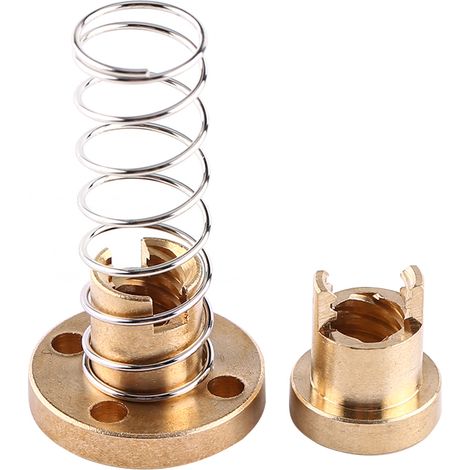 Accessoires pour imprimante 3D : vis mère T8, écrou en cuivre T8, pas de 2 mm, pas de 8 mm.