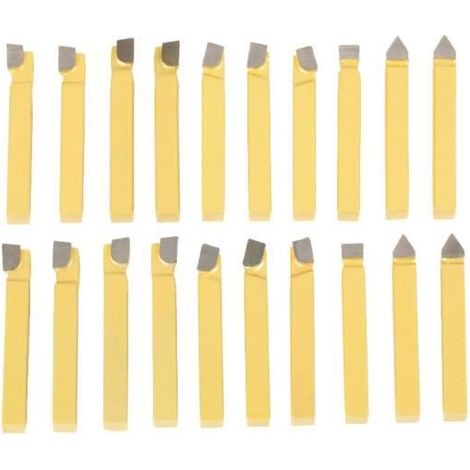 Lot de 20 outils de tournage carbure pour tour à métal 1/4 \"