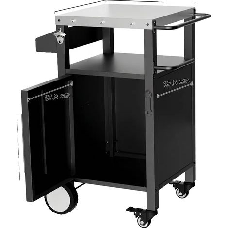 Isola cucina da esterno, struttura in acciaio inox, ampio spazio di archiviazione, W5099P433299 (1/2)