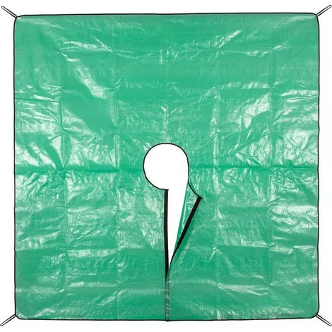 Bâche d'élagage avec Trou, Quatre Coins avec languettes pour Une Fixation Facile Autour des arbustes et des Arbres - 200 x 200 cm (1/5)