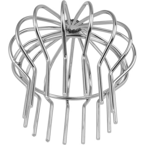 Bouchon rond anti-obstruction en acier inoxydable pour caniveaux de toit extérieurs, avec grille de nettoyage pour balcon et terrasse (110). (1/5)