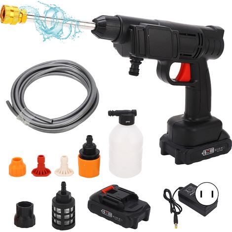 Ej.Life 600W 21V Nettoyeur Haute Pression Portable: 350PSI Laveur Haute Pression sans Fil r avec Batterie 2.0Ah et Chargeur, Adapté au Nettoyage des Balcons, Terrasses et Voitures (1/5)
