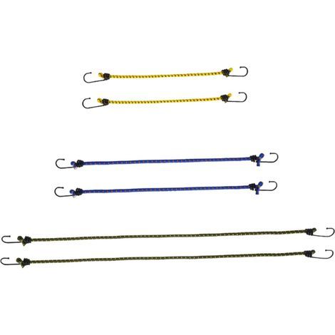 6pièces Corde Élastique Résistante à Usure pour Tentes Et Bagages Tendeur De Corde à Linge Portable avec Mousqueton pour Fixation Camping (1/5)
