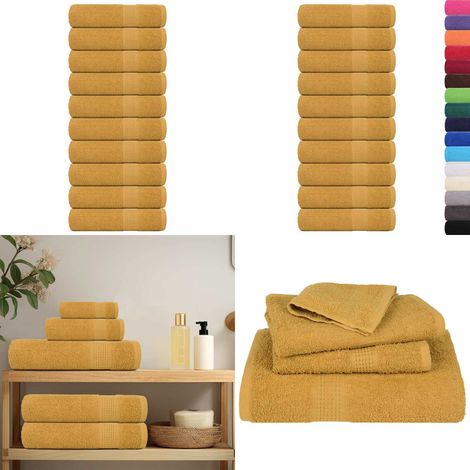 vidaXL Handtücher 10 Stk. Golden 50x100 cm 360 g/m² 100% Baumwolle (1/5)