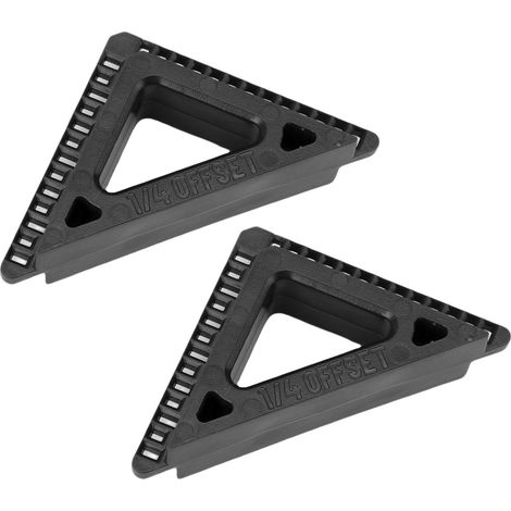 Lot de 2 gabarits de révélation pour encadrement de porte et fenêtre en plastique noir 3/16po 1/4po outils de menuiserie (1/5)