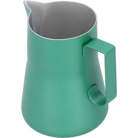 Kaffeemilchkännchen aus Edelstahl für Latte Art zu Hause, Grün, 550 ml (1/5)